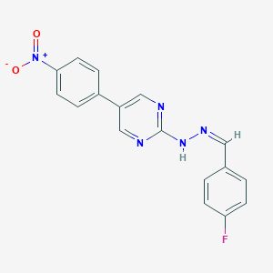 4-Fluorobenzaldehyde (5-{4-nitrophenyl}-2-pyrimidinyl)hydrazone