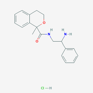N-(2-Amino-2-phenylethyl)-1-methyl-3,4-dihydroisochromene-1-carboxamide;hydrochloride