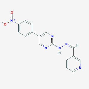 Nicotinaldehyde (5-{4-nitrophenyl}-2-pyrimidinyl)hydrazone