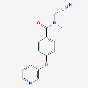 molecular formula C15H13N3O2 B2742423 N-(cyanomethyl)-N-methyl-4-(pyridin-3-yloxy)benzamide CAS No. 1387137-70-3