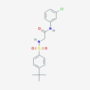 2-[(4-tert-butylphenyl)sulfonylamino]-N-(3-chlorophenyl)acetamide