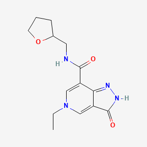 5-ethyl-3-oxo-N-((tetrahydrofuran-2-yl)methyl)-3,5-dihydro-2H-pyrazolo[4,3-c]pyridine-7-carboxamide