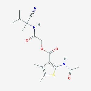 [(1-Cyano-1,2-dimethylpropyl)carbamoyl]methyl 2-acetamido-4,5-dimethylthiophene-3-carboxylate