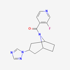 ((1R,5S)-3-(1H-1,2,4-triazol-1-yl)-8-azabicyclo[3.2.1]octan-8-yl)(3-fluoropyridin-4-yl)methanone