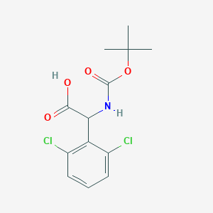 molecular formula C13H15Cl2NO4 B2742446 [(叔丁氧羰基)氨基](2,6-二氯苯基)乙酸 CAS No. 1404945-02-3