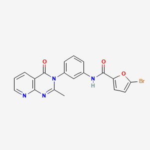 molecular formula C19H13BrN4O3 B2742448 5-bromo-N-(3-(2-methyl-4-oxopyrido[2,3-d]pyrimidin-3(4H)-yl)phenyl)furan-2-carboxamide CAS No. 941880-17-7
