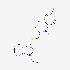 N-(2,4-dimethylphenyl)-2-((1-ethyl-1H-indol-3-yl)thio)acetamide
