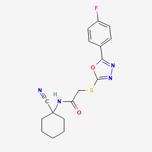 N-(1-cyanocyclohexyl)-2-[[5-(4-fluorophenyl)-1,3,4-oxadiazol-2-yl]sulfanyl]acetamide