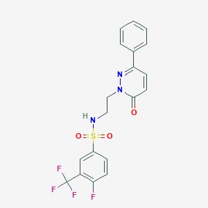 4-fluoro-N-(2-(6-oxo-3-phenylpyridazin-1(6H)-yl)ethyl)-3-(trifluoromethyl)benzenesulfonamide