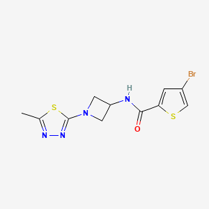 4-Bromo-N-[1-(5-methyl-1,3,4-thiadiazol-2-yl)azetidin-3-yl]thiophene-2-carboxamide