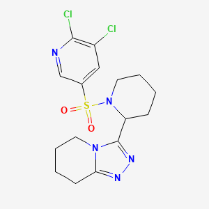 2,3-dichloro-5-[(2-{5H,6H,7H,8H-[1,2,4]triazolo[4,3-a]pyridin-3-yl}piperidin-1-yl)sulfonyl]pyridine