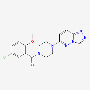 (4-([1,2,4]Triazolo[4,3-b]pyridazin-6-yl)piperazin-1-yl)(5-chloro-2-methoxyphenyl)methanone