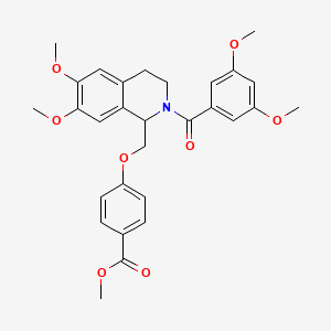 Methyl 4-[[2-(3,5-dimethoxybenzoyl)-6,7-dimethoxy-3,4-dihydro-1H-isoquinolin-1-yl]methoxy]benzoate