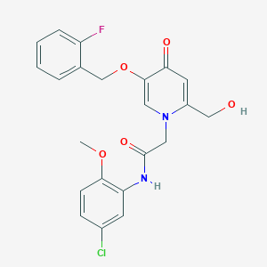 N-(5-chloro-2-methoxyphenyl)-2-(5-((2-fluorobenzyl)oxy)-2-(hydroxymethyl)-4-oxopyridin-1(4H)-yl)acetamide