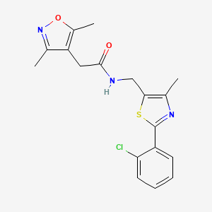 N-((2-(2-chlorophenyl)-4-methylthiazol-5-yl)methyl)-2-(3,5-dimethylisoxazol-4-yl)acetamide