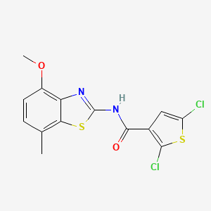 2,5-dichloro-N-(4-methoxy-7-methylbenzo[d]thiazol-2-yl)thiophene-3-carboxamide