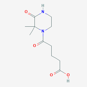 molecular formula C11H18N2O4 B2742507 5-(2,2-Dimethyl-3-oxo-piperazin-1-yl)-5-oxo-pentanoic acid CAS No. 626223-73-2