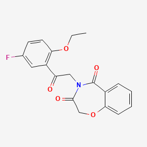 molecular formula C19H16FNO5 B2742509 4-(2-(2-乙氧-5-氟苯基)-2-氧代乙基)苯并[f][1,4]噁唑环庚烷-3,5(2H,4H)-二酮 CAS No. 903858-01-5