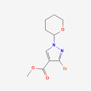 molecular formula C10H13BrN2O3 B2742514 methyl 3-bromo-1-(oxan-2-yl)-1H-pyrazole-4-carboxylate CAS No. 2102411-98-1