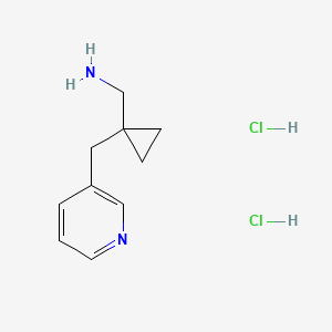 molecular formula C10H16Cl2N2 B2742520 [1-(吡啶-3-基甲基)环丙基]甲胺二盐酸盐 CAS No. 1439898-09-5