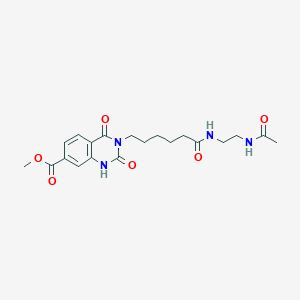 Methyl 3-(6-((2-acetamidoethyl)amino)-6-oxohexyl)-2,4-dioxo-1,2,3,4-tetrahydroquinazoline-7-carboxylate