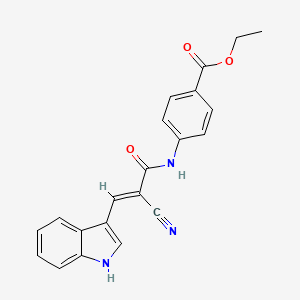 ethyl 4-[[(E)-2-cyano-3-(1H-indol-3-yl)prop-2-enoyl]amino]benzoate