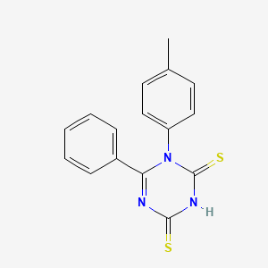 molecular formula C16H13N3S2 B2742544 1-(4-Methylphenyl)-6-phenyl-1,3,5-triazine-2,4-dithione CAS No. 852850-67-0