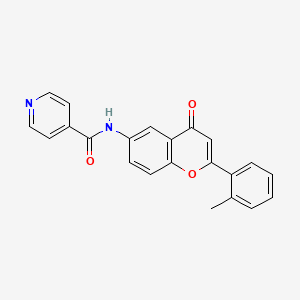 N-(4-oxo-2-(o-tolyl)-4H-chromen-6-yl)isonicotinamide
