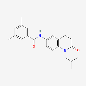 molecular formula C22H26N2O2 B2742562 N-(1-isobutyl-2-oxo-1,2,3,4-tetrahydroquinolin-6-yl)-3,5-dimethylbenzamide CAS No. 941911-11-1