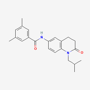 molecular formula C22H26N2O2 B2742562 N-(1-异丁基-2-氧代-1,2,3,4-四氢喹啉-6-基)-3,5-二甲基苯甲酰胺 CAS No. 941911-11-1