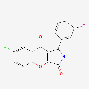 7-Chloro-1-(3-fluorophenyl)-2-methyl-1,2-dihydrochromeno[2,3-c]pyrrole-3,9-dione