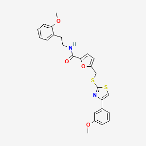 N-(2-methoxyphenethyl)-5-(((4-(3-methoxyphenyl)thiazol-2-yl)thio)methyl)furan-2-carboxamide