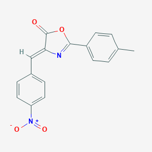 molecular formula C17H12N2O4 B274257 4-{4-nitrobenzylidene}-2-(4-methylphenyl)-1,3-oxazol-5(4H)-one 