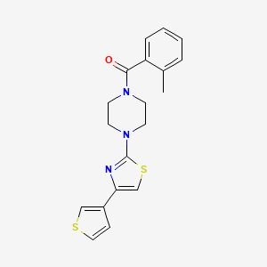 (4-(4-(Thiophen-3-yl)thiazol-2-yl)piperazin-1-yl)(o-tolyl)methanone