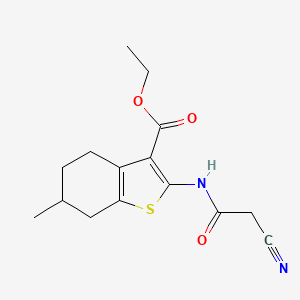 Ethyl 2-[(cyanoacetyl)amino]-6-methyl-4,5,6,7-tetrahydro-1-benzothiophene-3-carboxylate