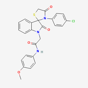 2-(3'-(4-chlorophenyl)-2,4'-dioxospiro[indoline-3,2'-thiazolidin]-1-yl)-N-(4-methoxyphenyl)acetamide