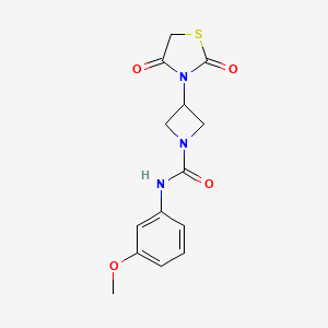 3-(2,4-dioxo-1,3-thiazolidin-3-yl)-N-(3-methoxyphenyl)azetidine-1-carboxamide