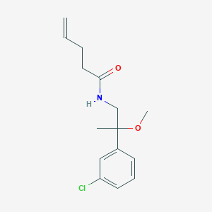 molecular formula C15H20ClNO2 B2742587 N-(2-(3-氯苯基)-2-甲氧基丙基)戊-4-烯酰胺 CAS No. 1795456-19-7