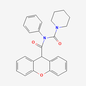 N-phenyl-N-(9H-xanthene-9-carbonyl)piperidine-1-carboxamide