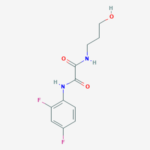 molecular formula C11H12F2N2O3 B2742595 N'-(2,4-二氟苯基)-N-(3-羟基丙基)乙酰胺 CAS No. 886900-28-3