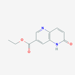 molecular formula C11H10N2O3 B2742598 Ethyl 6-hydroxy-1,5-naphthyridine-3-carboxylate CAS No. 2007920-40-1