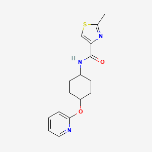 molecular formula C16H19N3O2S B2742604 2-甲基-N-((1r,4r)-4-(吡啶-2-基氧基)环己基)噻唑-4-甲酰胺 CAS No. 2034222-38-1