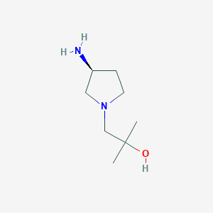 1-[(3S)-3-aminopyrrolidin-1-yl]-2-methylpropan-2-ol