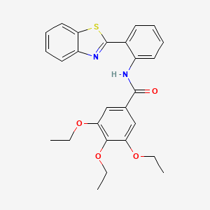 molecular formula C26H26N2O4S B2742621 N-[2-(1,3-苯并噻唑-2-基)苯基]-3,4,5-三乙氧基苯甲酰胺 CAS No. 477510-07-9