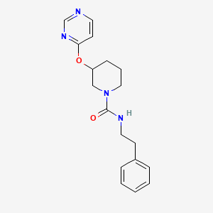 molecular formula C18H22N4O2 B2742622 N-phenethyl-3-(pyrimidin-4-yloxy)piperidine-1-carboxamide CAS No. 2034399-75-0