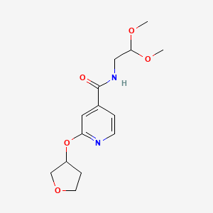 N-(2,2-dimethoxyethyl)-2-((tetrahydrofuran-3-yl)oxy)isonicotinamide