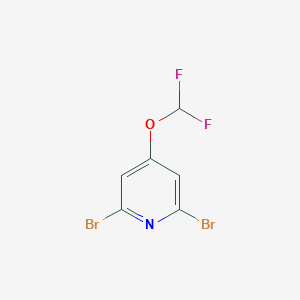 molecular formula C6H3Br2F2NO B2742632 2,6-Dibromo-4-(difluoromethoxy)pyridine CAS No. 1214326-08-5