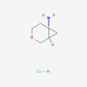 molecular formula C6H12ClNO B2742634 (1R,6S)-3-Oxabicyclo[4.1.0]heptan-6-amine;hydrochloride CAS No. 2413846-60-1