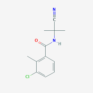 molecular formula C12H13ClN2O B2742638 3-chloro-N-(1-cyano-1-methylethyl)-2-methylbenzamide CAS No. 1808820-72-5