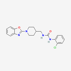 molecular formula C20H21ClN4O2 B2742641 1-((1-(Benzo[d]oxazol-2-yl)piperidin-4-yl)methyl)-3-(2-chlorophenyl)urea CAS No. 1797955-78-2
